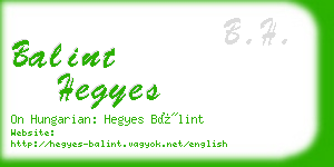 balint hegyes business card